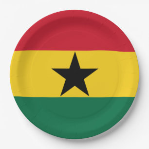 Flag of Ghana Paper Plate