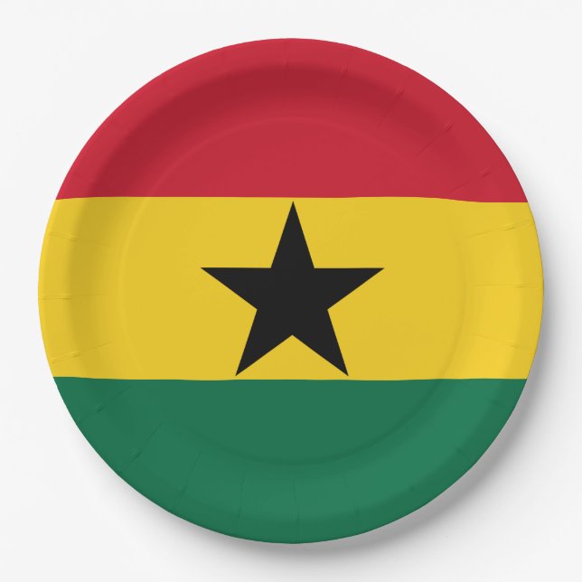 Flag of Ghana Paper Plate (Front)
