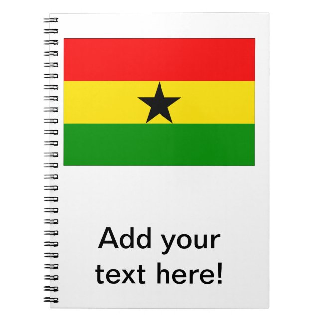 Flag of Ghana Spiral Notebook (Front)