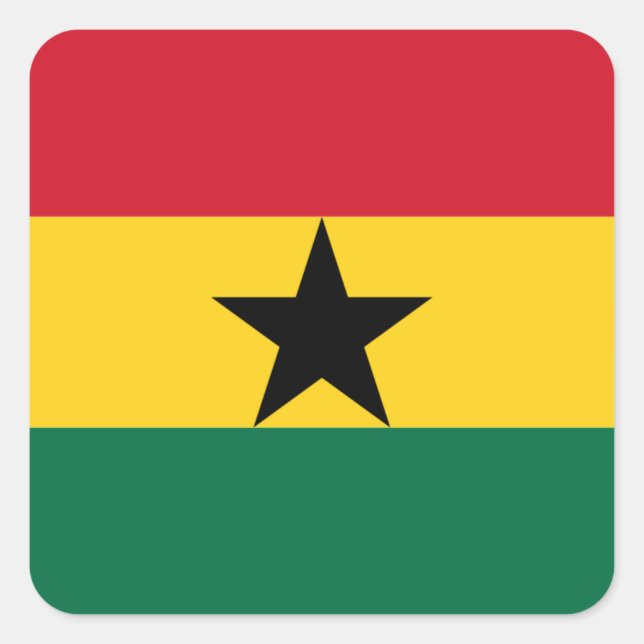 Flag of Ghana Square Sticker (Front)