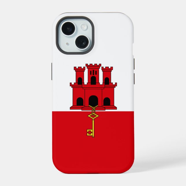 Flag of Gibraltar iPhone 15 Case (Back)