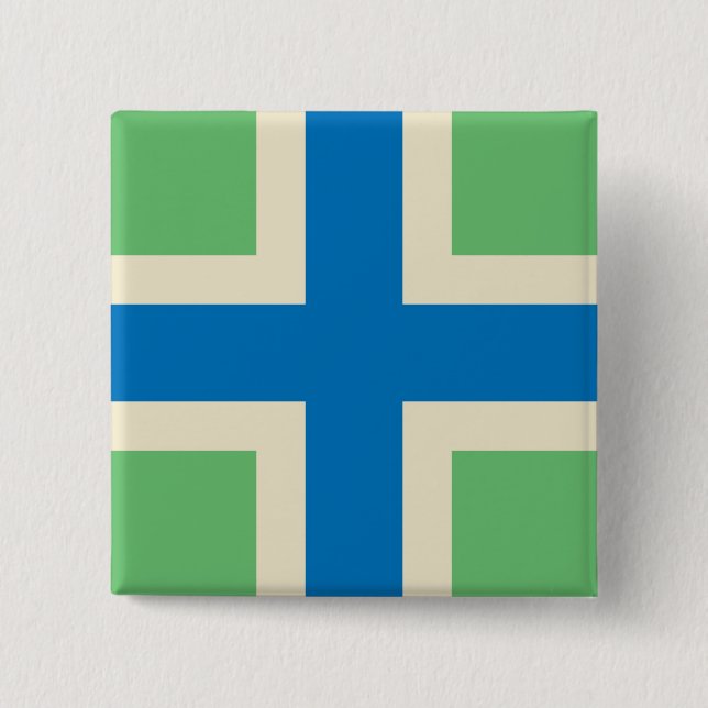 Flag of Gloucestershire (UK county) 15 Cm Square Badge (Front)