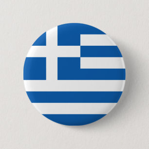 Flag of Greece 6 Cm Round Badge