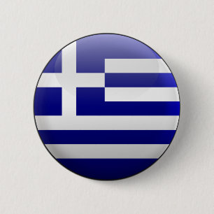 Flag of Greece 6 Cm Round Badge