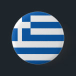 Flag of Greece 6 Cm Round Badge<br><div class="desc">Flag of Greece country in Europe.</div>