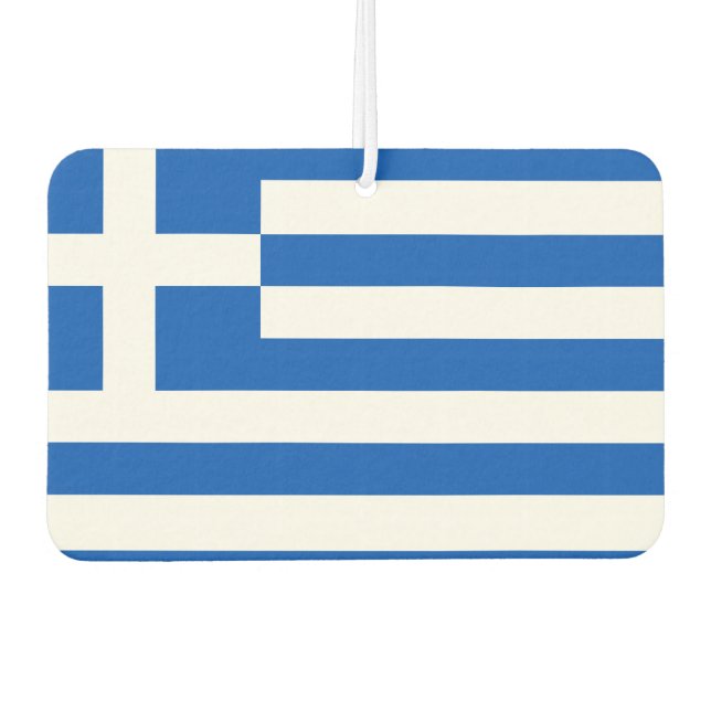 Flag of Greece Car Air Freshener (Front)