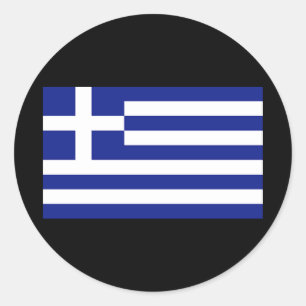 Flag of Greece Classic Round Sticker