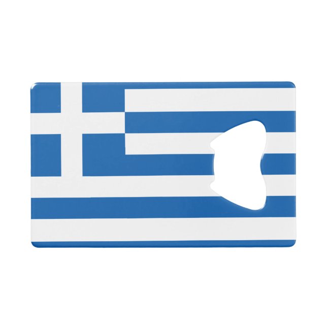 Flag of Greece Credit Card Bottle Opener (Front (Horizontal))