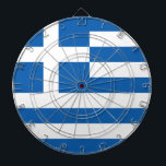 Flag of Greece Dartboard<br><div class="desc">Flag: "λ ί ρ υ θ     " → FREEDOM OR DEATH!</div>