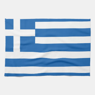 Flag of Greece Greek Flag Tea Towel