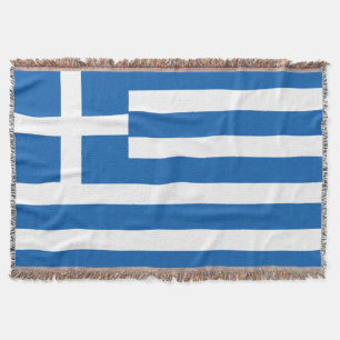 Flag of Greece Greek Flag Throw Blanket