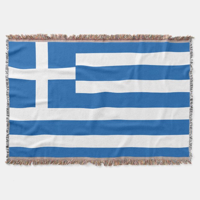 Flag of Greece Greek Flag Throw Blanket (Front)