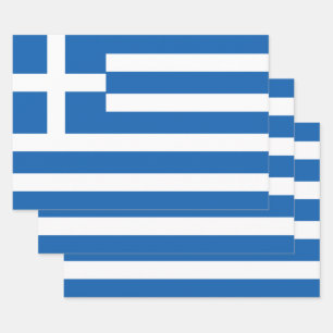 Flag of Greece Greek Flag Wrapping Paper Sheet