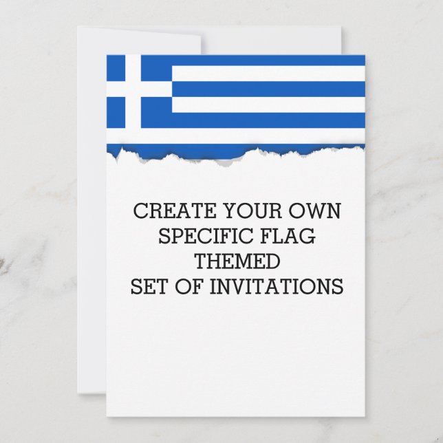 Flag of Greece Invitation (Front)
