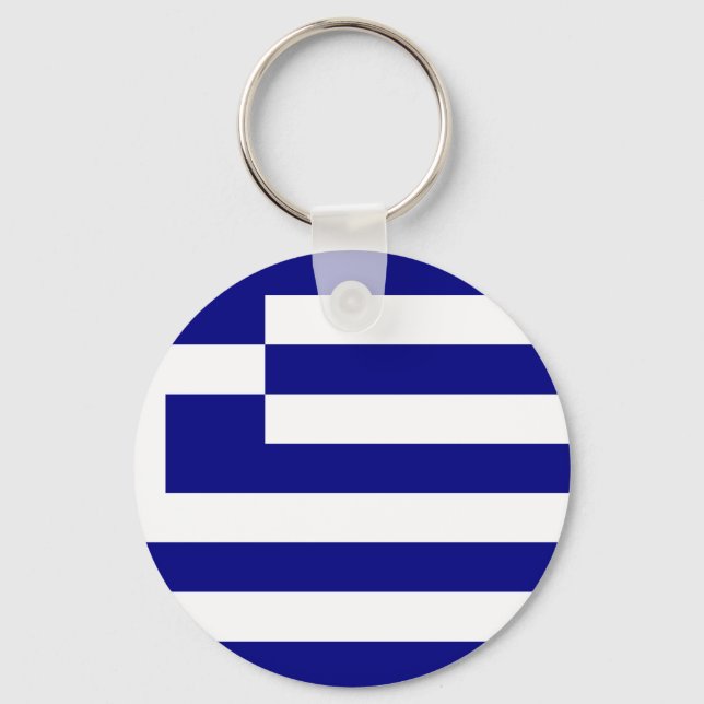 Flag of Greece Key Ring (Front)