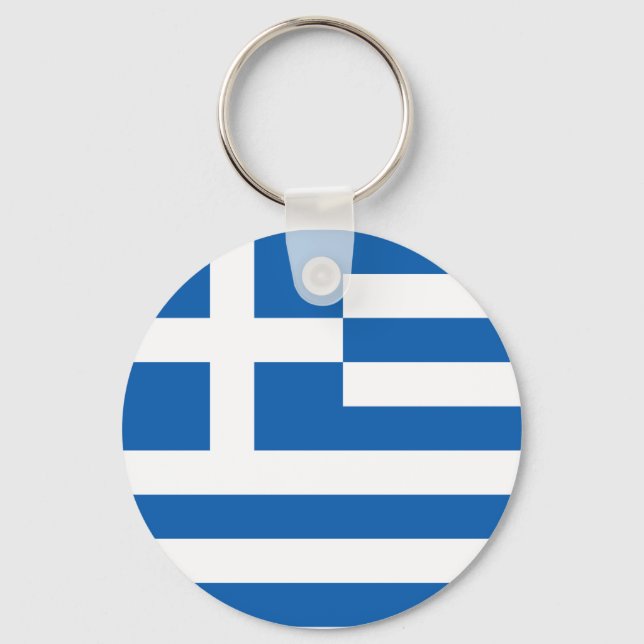 Flag of Greece Key Ring (Front)