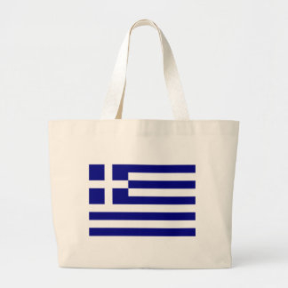 Flag of Greece Large Tote Bag
