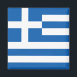 Flag of Greece Magnet<br><div class="desc">Flag: "λ ί ρ υ θ     " → FREEDOM OR DEATH!</div>