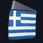 Flag of Greece Neoprene Laptop Sleeve<br><div class="desc">The flag of Greece (popularly referred to as the "sky blue-white" or the "blue-white" and in Greek: "Γαλανόλευκη" or "Κυανόλευκη"), officially recognised by Greece as one of its national symbols, is based on nine equal horizontal stripes of blue alternating with white. There is a blue canton in the upper hoist-side...</div>