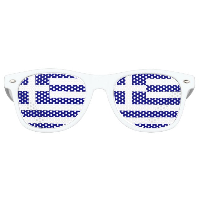 Flag of Greece Retro Sunglasses (Front)