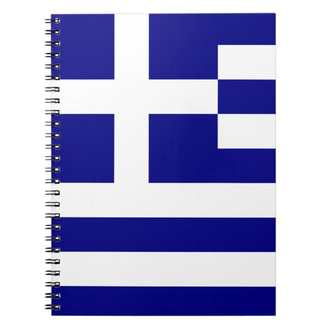Flag of Greece Spiral Notebook (Front)