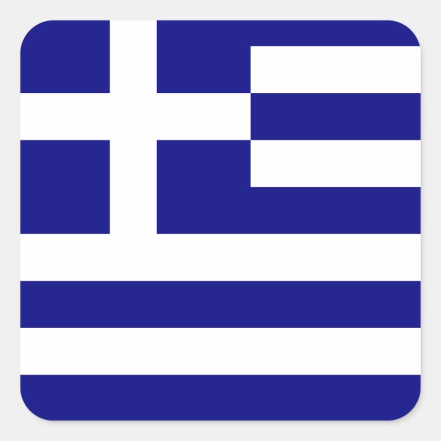 Flag of Greece Square Sticker (Front)