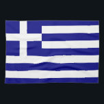 Flag of Greece Tea Towel<br><div class="desc">I've always liked different flags.  This was a fun project!  Anyway,  thanks for stopping by.  I hope you like what you see!  Feel free to customise this to meet your needs.  Have a wonderful day!</div>