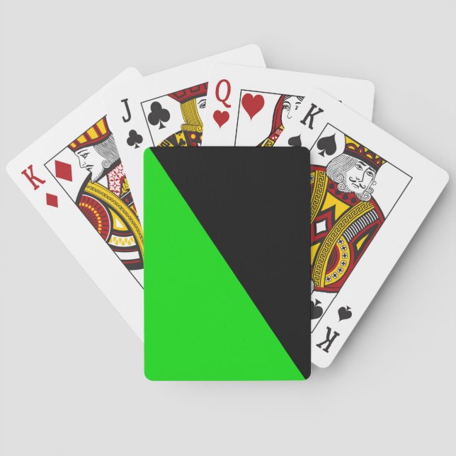 Flag of Green Anarchism Playing Cards (Back)