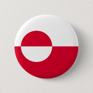 Flag of Greenland 6 Cm Round Badge