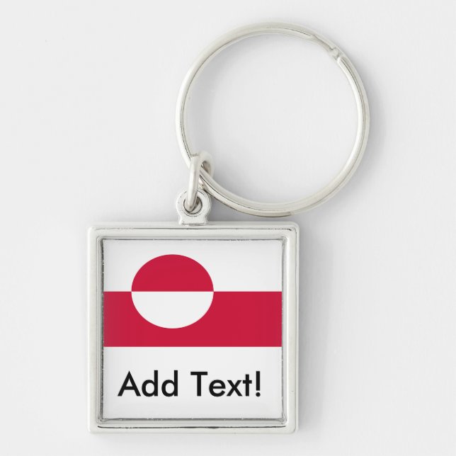 Flag of Greenland Key Ring (Front)