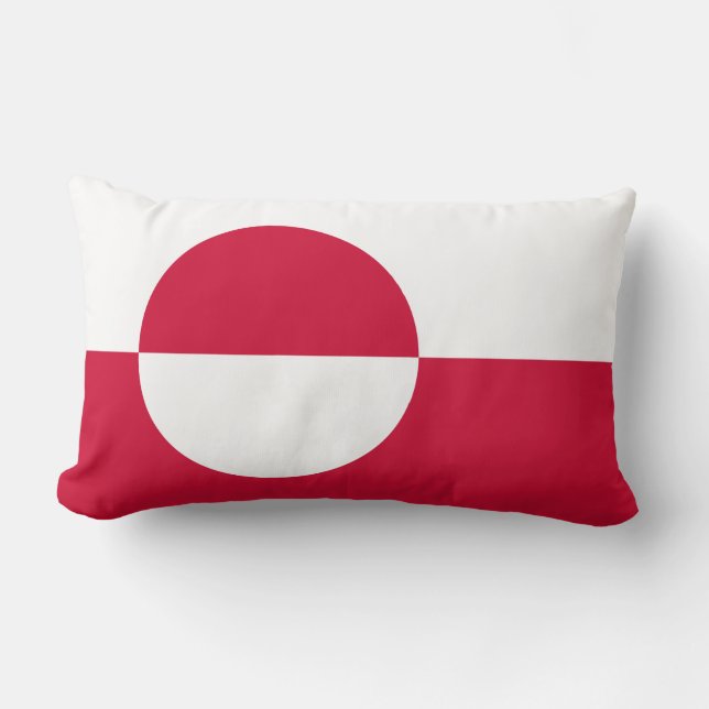 Flag of Greenland Lumbar Cushion (Front)