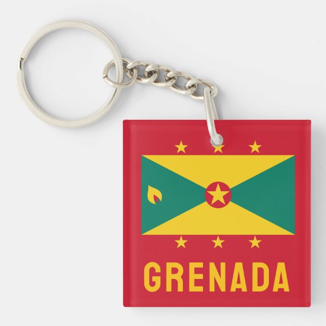 Flag of Grenada Key Ring (Front)