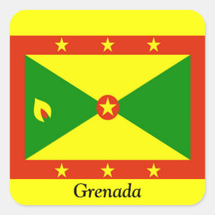 Flag of Grenada Square Sticker