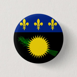 Flag of Guadeloupe 3 Cm Round Badge