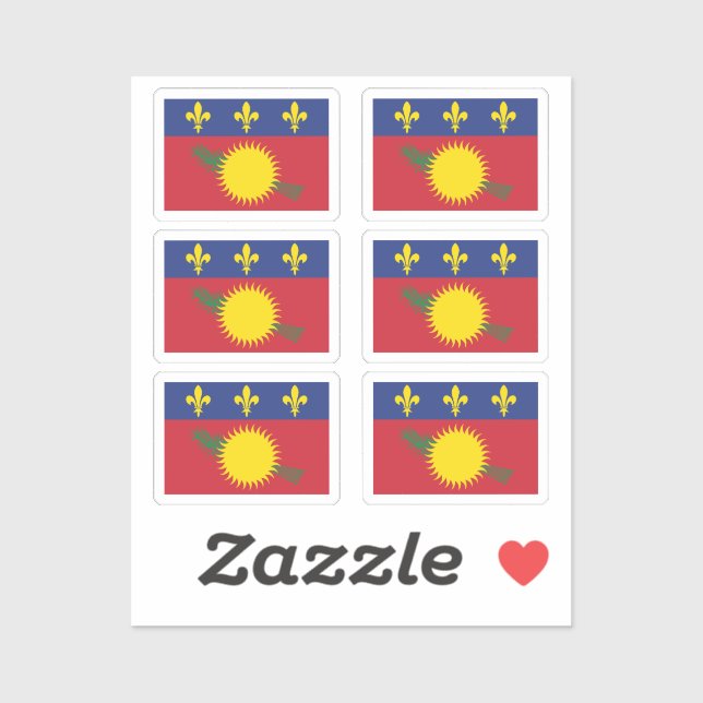 Flag of Guadeloupe Collection pack of 6 (Sheet)