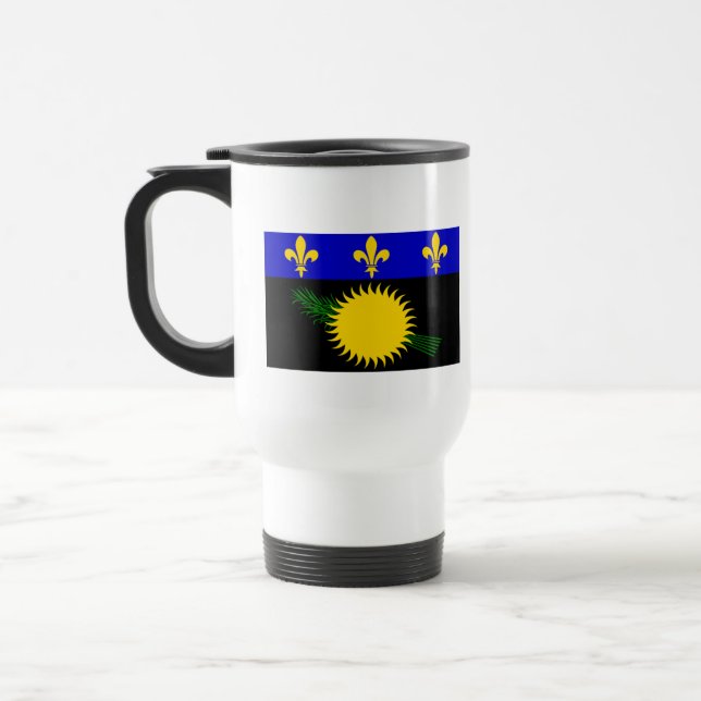 Flag of Guadeloupe Travel Mug (Left)