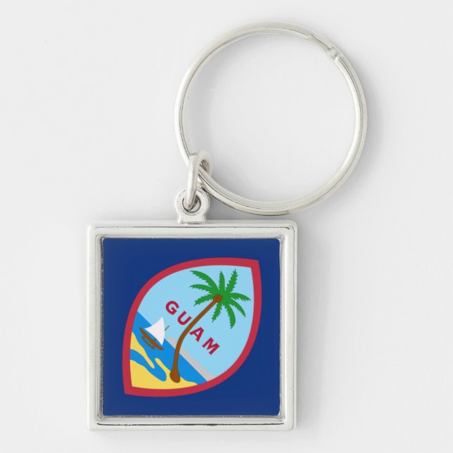 Flag of Guam Key Ring (Front)
