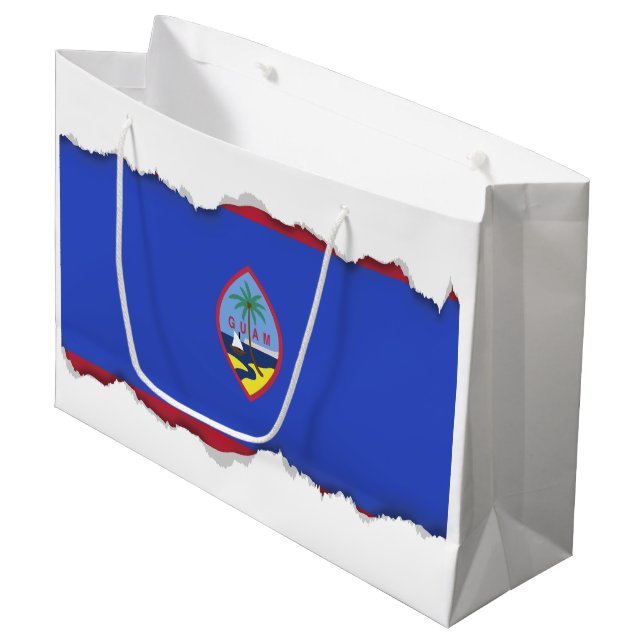 Flag of Guam Large Gift Bag (Front Angled)