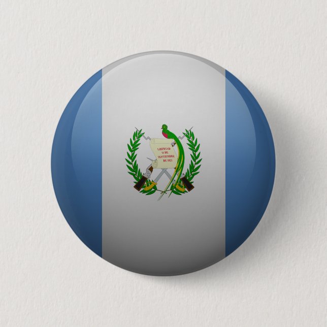 Flag of Guatemala 6 Cm Round Badge (Front)