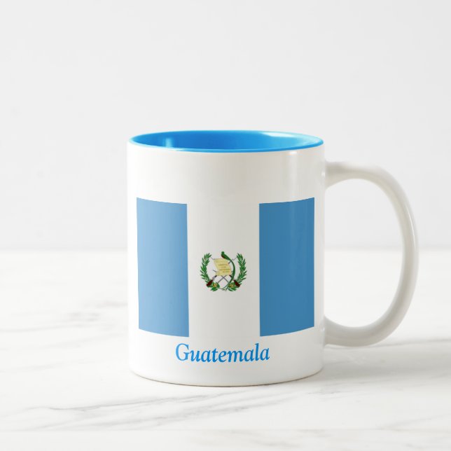 Flag of Guatemala Two-Tone Coffee Mug (Right)