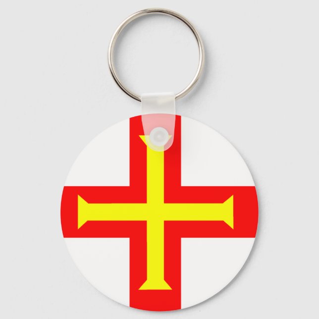 Flag of Guernsey Key Ring (Front)