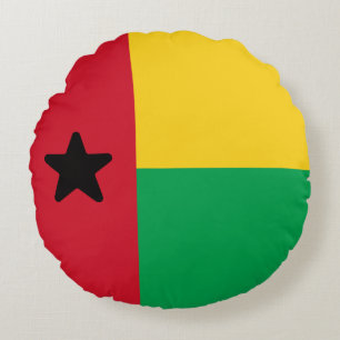 Flag of Guinea-Bissau Round Cushion