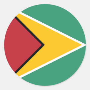 Flag of Guyana Classic Round Sticker