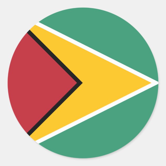 Flag of Guyana Classic Round Sticker (Front)