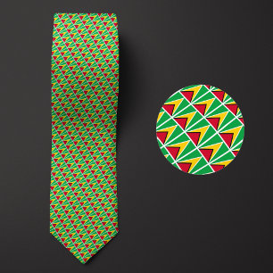 Flag of Guyana Pattern Tie