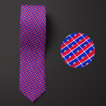 Flag of Haiti Pattern Tie<br><div class="desc">Flag of Haiti Pattern Necktie highlights the national colours of the country from a distance by employing a clever angled design. Upon closer inspection,  the seamless repeatable pattern of tiny flags showcases the country's national banner in an aesthetically pleasing way.</div>