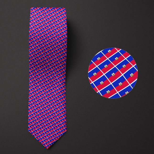 Flag of Haiti Pattern Tie (Creator Uploaded)