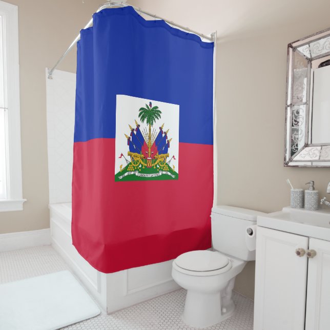 Flag of Haiti Shower Curtain (In Situ)