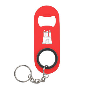 Flag of Hamburg Keychain Bottle Opener