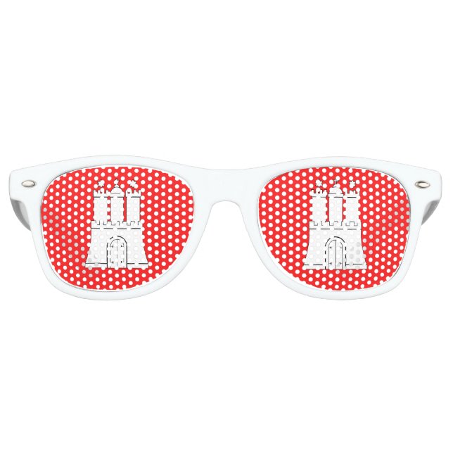 Flag of Hamburg Retro Sunglasses (Front)